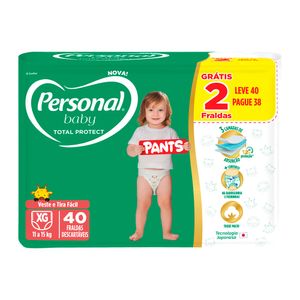 Fralda Personal Baby Roupinha Mega XG Pacote com 40 Unidades
