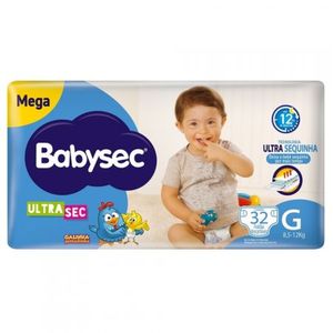 Fralda Babysec Mega G Pacote com 32 Unidades