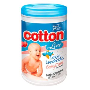 Lenço Umedecido Cotton Line Pacote com 70 Unidades