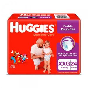 Fralda Huggies Supreme Shortinho Mega XXG 24 Unidades