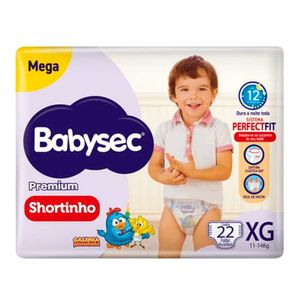 Fralda Babysec Shortinho Premium Mega XG 22 Unidades