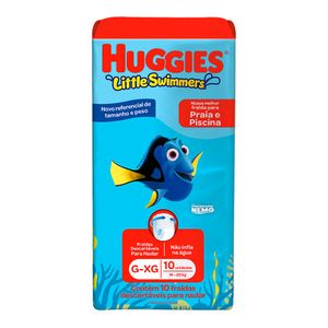 Fralda Huggies Little Swimmers Praia & Piscina G-XG 10 Unidades