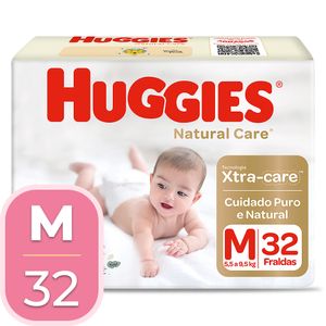 Fralda Huggies Natcare Mega M Pacote com 32 Unidades