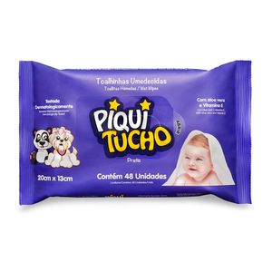 Lenço Umedecido Piquitucho Pacote com 48 Unidades