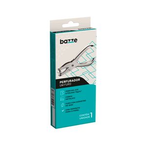 Perfurador Metálico Bazze com 1 Furo para 8 Folhas