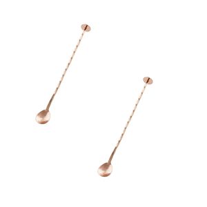 Duas Colheres Bailarina para bebidas - inox - cor cobre