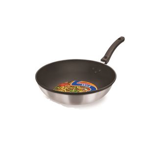 Wok antiaderente com cabo 30 cm - escovado