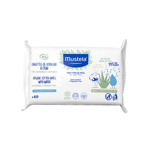 Mustela Toalhas de Algodão Bio à base de Água 60x1