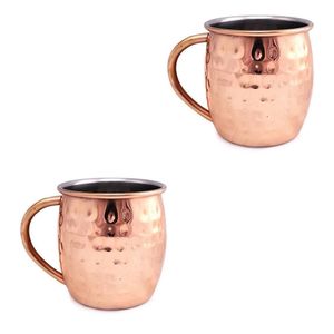 Canecas (2)  de inox para Moscow mule cor bronze