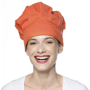 Chapeu do Chef - Touca Mestre Cuca LARANJA Unisex Regulavel