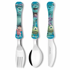 Faqueiro com 3 peças - Monsters - Disney - kids