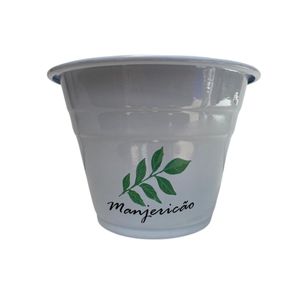 Vaso ou cachepot 10 x 15 aluminio para tempero Manjericao