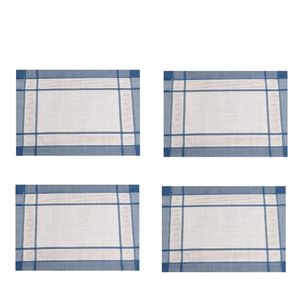 Jogo Americano Maison 4 unidades cor azul royal 30X45CM