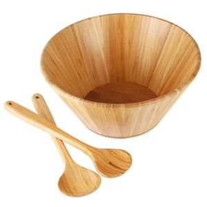 Saladeira de 30 cm com pegadores toda em bambu