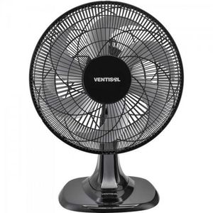 Ventilador Mesa Turbo Preto 6 Pas 40Cm 80W 127V