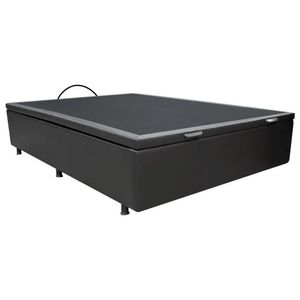 Base Box Baú para Cama Casal 138x188cm Liz S05 Sintético Preto - Mpozenato