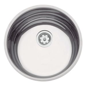 Cuba de Embutir Tramontina Luna 38 cm em Aço Inox Polido Standard com Válvula