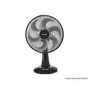 Ventilador Mesa Turbo Preto 6 Pas 30Cm 52W 220V