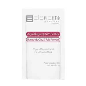 Elemento Mineral Argila Burgundy C/ Pó de Rubi 30g