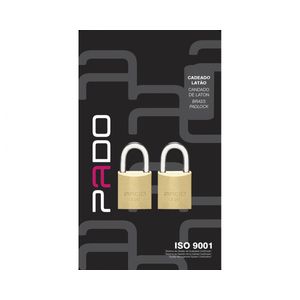 Cadeado Pado 2E-20Mm (2 Msm Segr/4 Chaves Iguais) Bl