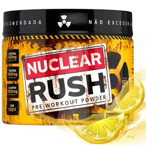 Pré Treino Power Nuclear Rush 100g Suplemento Bodyaction Sabor Limão