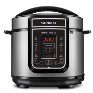 Panela De Pressão Elétrica Mondial Digital Master Cooker Pe-38 Panela Elétrica Pressão-220v-preto/inox
