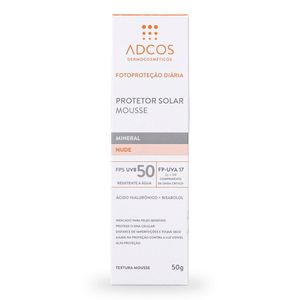 Adcos Protetor Solar Mousse Mineral Fps 50 Nude 50g