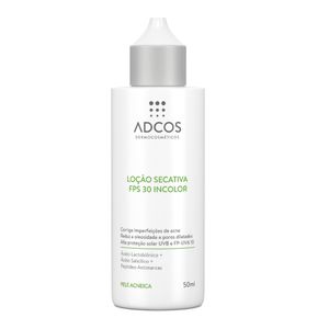 Adcos Acne Solution Loção Secativa FPS30 Incolor 50ml