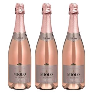 Kit 03 Unidades Espumante Brut Rosé Miolo Cuvée 750ml