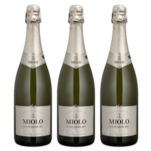 Kit 03 Unidades Espumante Miolo Cuvée Demi-sec 750ml