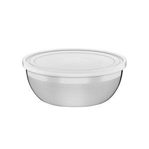 Pote Redondo Aço Inox Com Tampa
