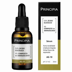 Principia Sérum Skincare 9,8% Ácido Glicólico + Aminoácidos AG-10 Com 30ml
