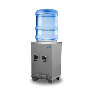 Bebedouro Industrial de Mesa Galão Frisbel 10 Litros 2 Torneiras Geladas Inox Escovado - 110V