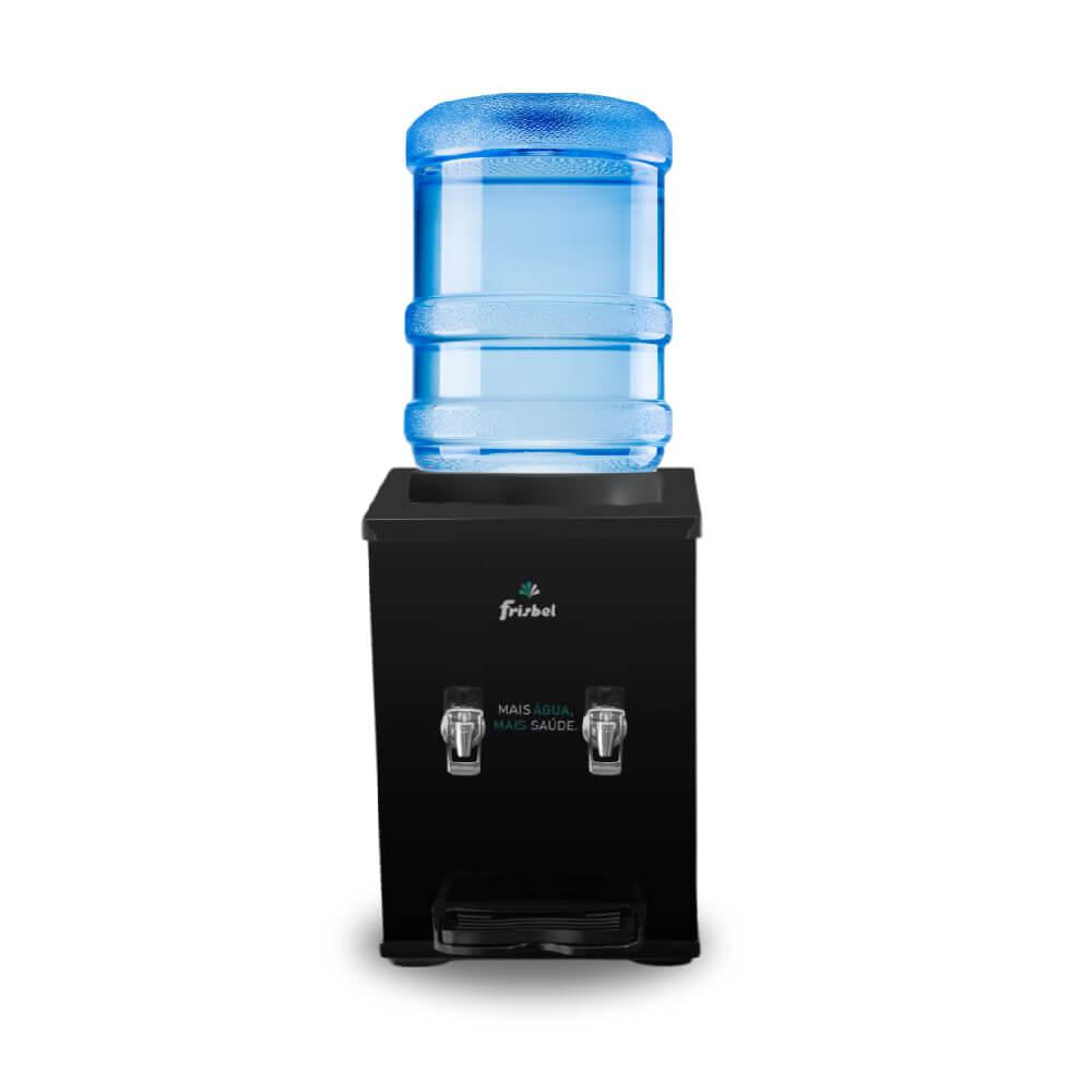 Bebedouro Industrial de Mesa Galão Frisbel 10 Litros 2 Torneiras Geladas Black - 110V