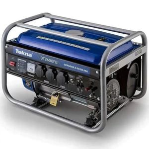 Gerador à Gasolina 2,5Kva 2500W 115/230V 60Hz Mono 4T Partida Manual 163CC Refrigerado à Ar Tekna