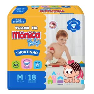 Fralda Turma da Mônica Roupinha Jumbinho M 18 Unidades