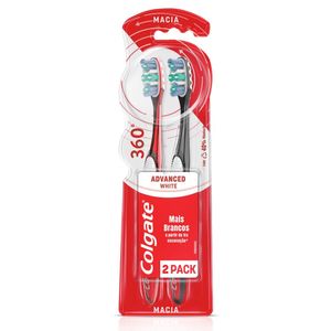 Escova de Dente para Branqueamento Dental Colgate 360º Luminous White Advanced 2 unidades