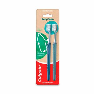Escova Dental Suave Macia Recyclean Colgate Combo com 2 Unidades