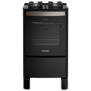 Fogão Esmaltec Esmeralda 4B Preto Autolimpante