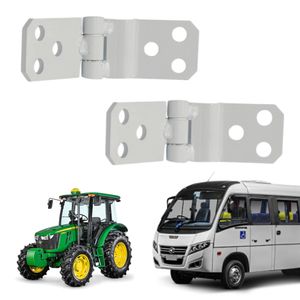 Par 2 Dobradiças P/ Porta Ferro Agrícola Ônibus E Uso Geral