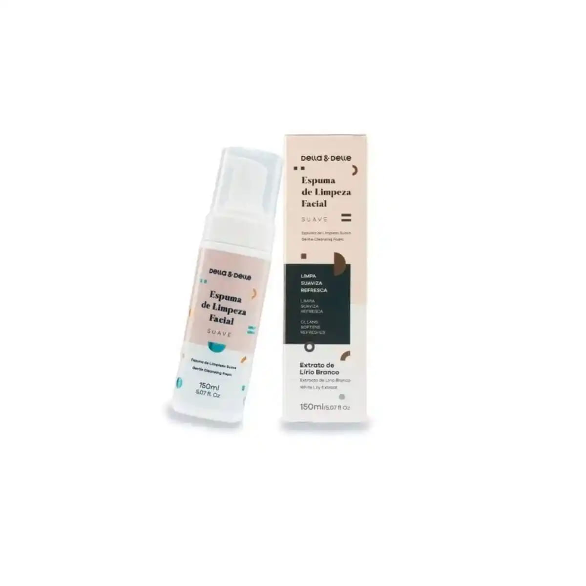 Mousse de Limpeza Suave Facial Della & Delle 150ml