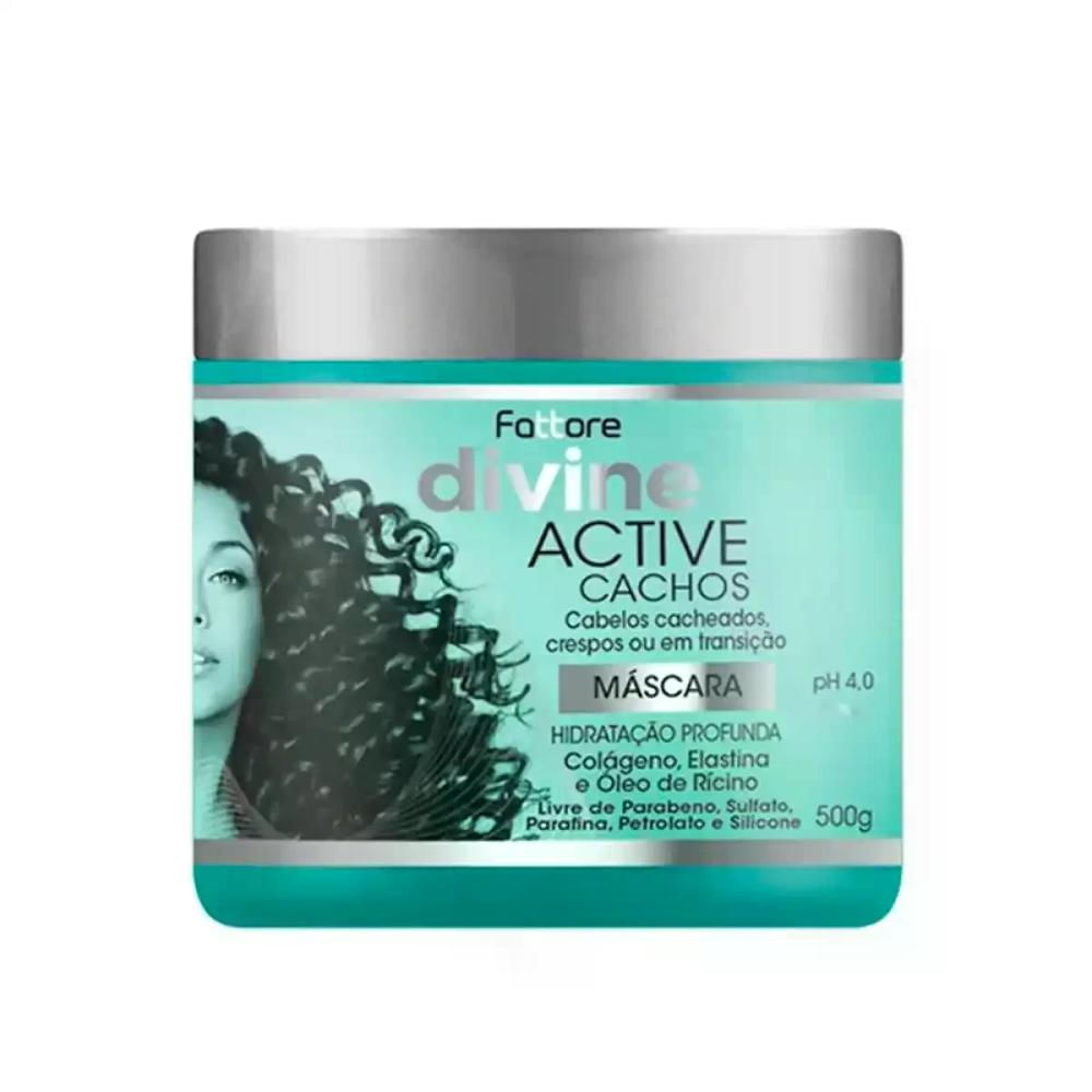Máscara De Hidratação Divine Fattore Active Cachos 500g