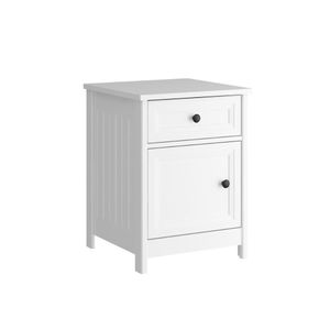 Mesa de Cabeceira 1 Gaveta 1 Porta Dm-114 Branco Ditália