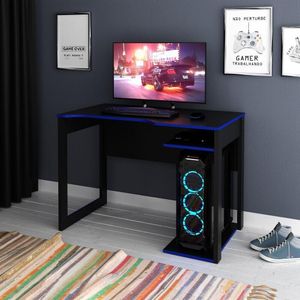Mesa Gamer Multimóveis Cr25057 Preta/Azul
