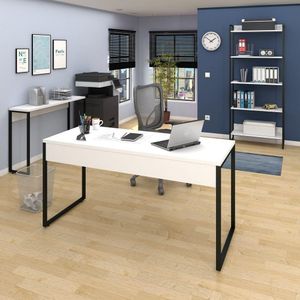 Mesa 150 Aparador E Estante Studio Industrial Branco