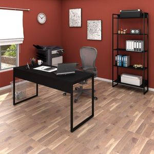 Mesa 150 E Estante Studio Industrial Preto