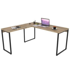 Mesa De Escritório Office Em L 150x150cm Carvalho