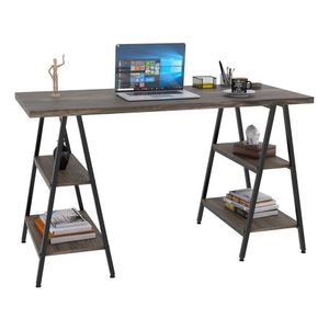 Mesa Escrivaninha Cavalete 135cm Carvalho Dark