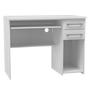 Escrivaninha Computador 2 Gavetas 103cm Pratic Branco