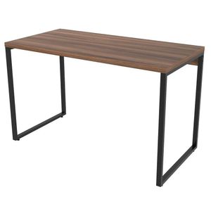 Mesa de Escritório Office 135cm Estilo Industrial Nogal